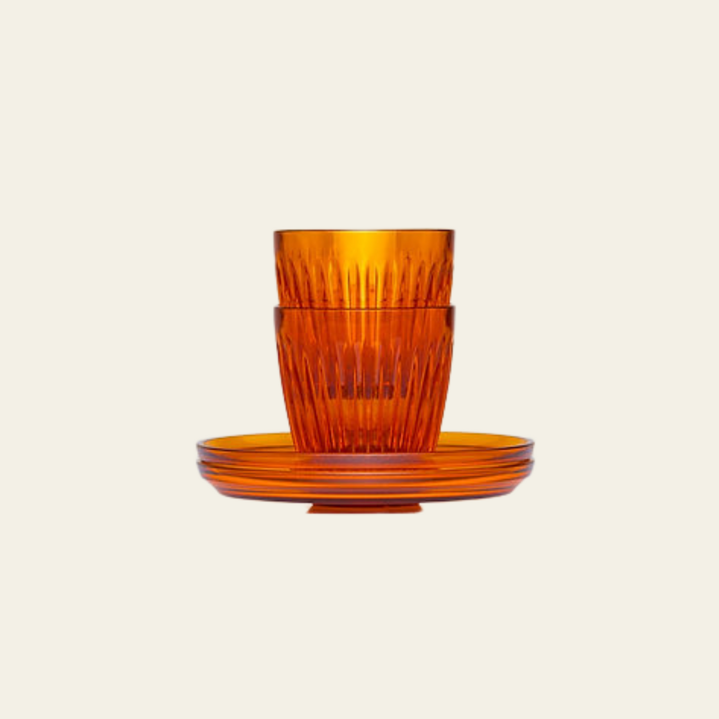 Amber Huskee 3oz Espresso Cup & Saucer (Set of Two)